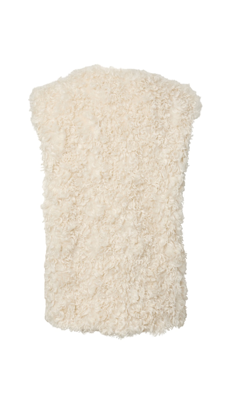 Gilet Fluffy Birch PCEVELYN PIECES - 2 | TOP